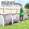 395 x 100 cm Low Tunnel Greenhouse - White