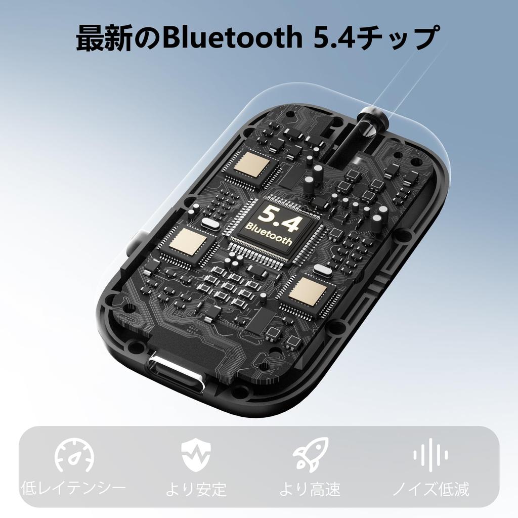 Bluetooth Transmitter Dual Mic Wireless Bluetooth Audio Adapter for Gym 5.4 Transmitter/Receiver 2-in-1 - Pairing, 24-Hour Playback, Built-in - TV,