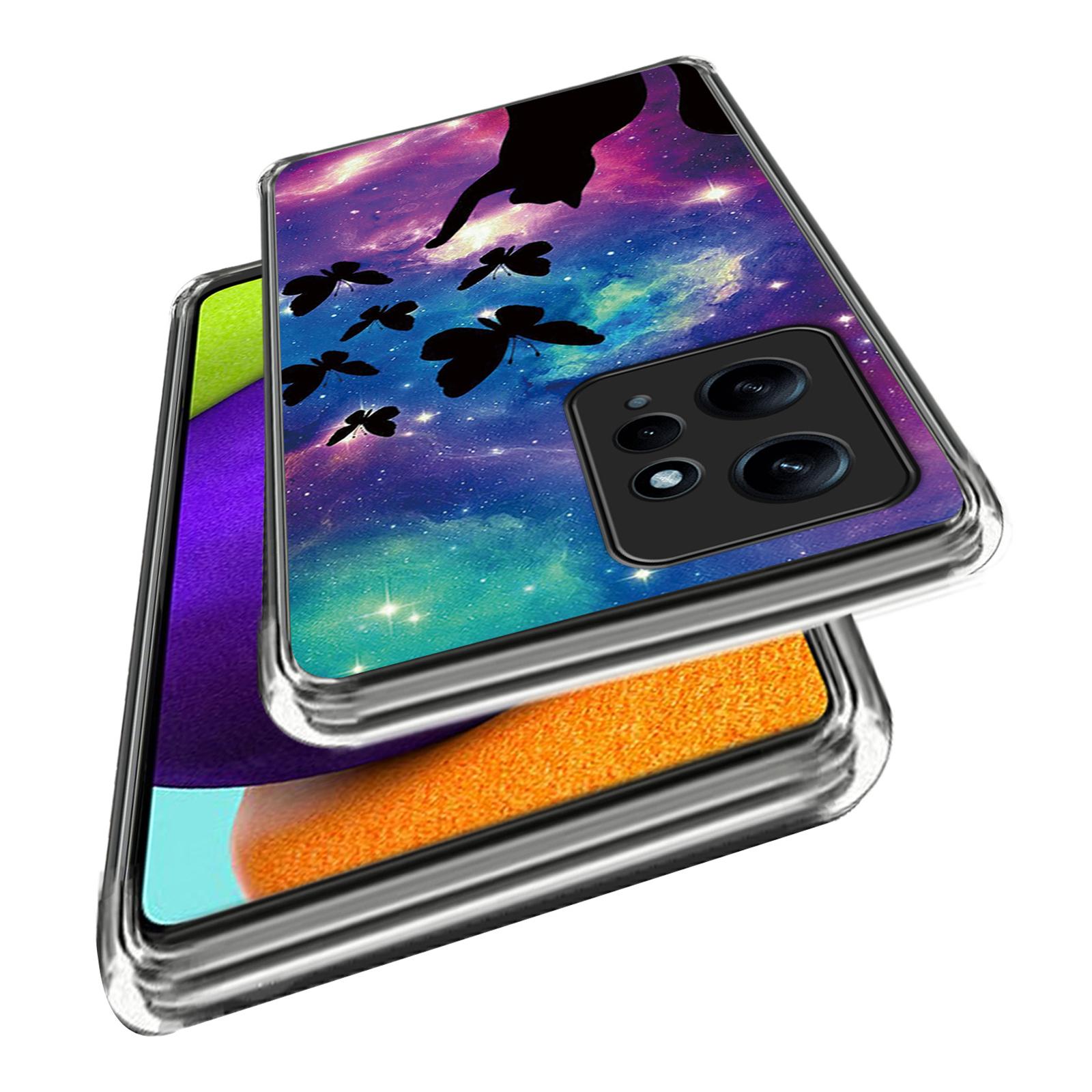 

For Xiaomi Redmi Note 12 4G Case Soft TPU IMD Pattern Printing Phone Shell Purple Chrysanthemum