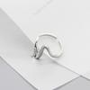 Women Girl Thumb Ring Smooth Waves Thin Party Jewelry Fashion Accessories Finger Ring Opening Ring