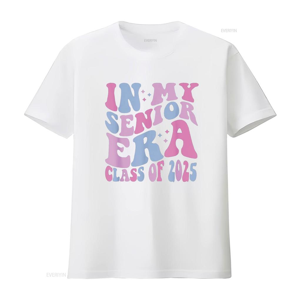 In My Senior Era Class of 2025 T Shirt vintage Washed Comfortable Top For Everyday Wear Slightly Casual fashion Versatile