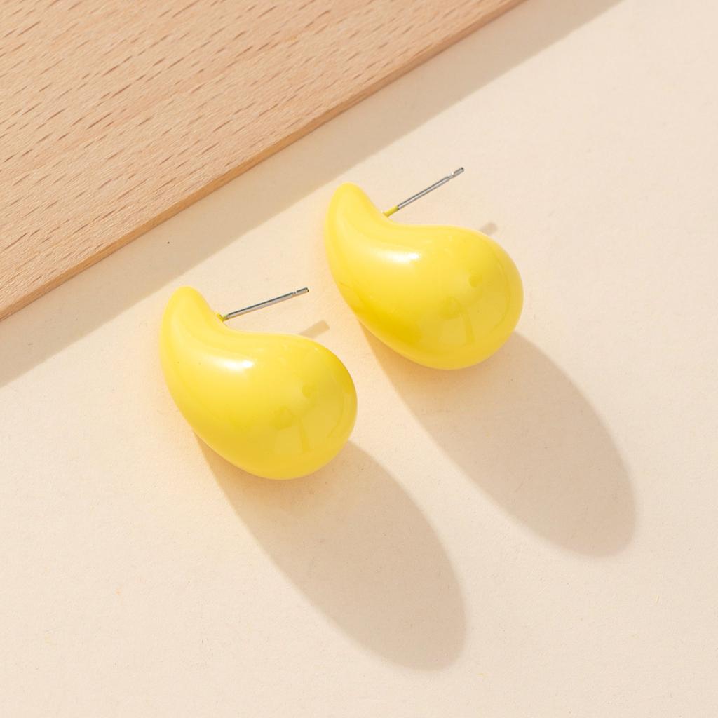 Summer Candy Color Bamboo Knot Earrings Acrylic Big Earrings For Women Personalized Vintage Fashion Jewelry Accessories