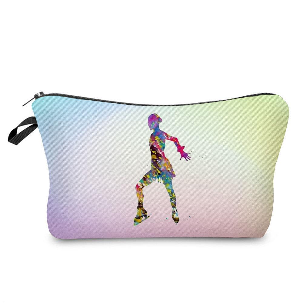 Women Gymnastics Print Cosmetic Bag Toiletries Organize Travel Storage Case  6391 KTB