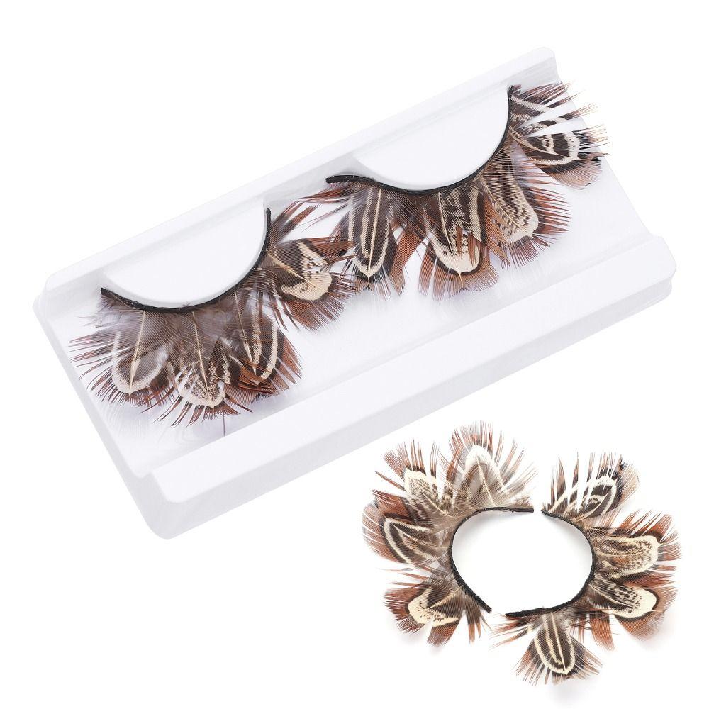 

Exaggerated Halloween Costume Eyelash Extension Feather Eyelashes Feather False Lashes Extra Long