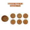 Homlly Basic 100% Natural eco-friendly Hand Made Rattan Coaster Set (6pcs) with Coaster Box