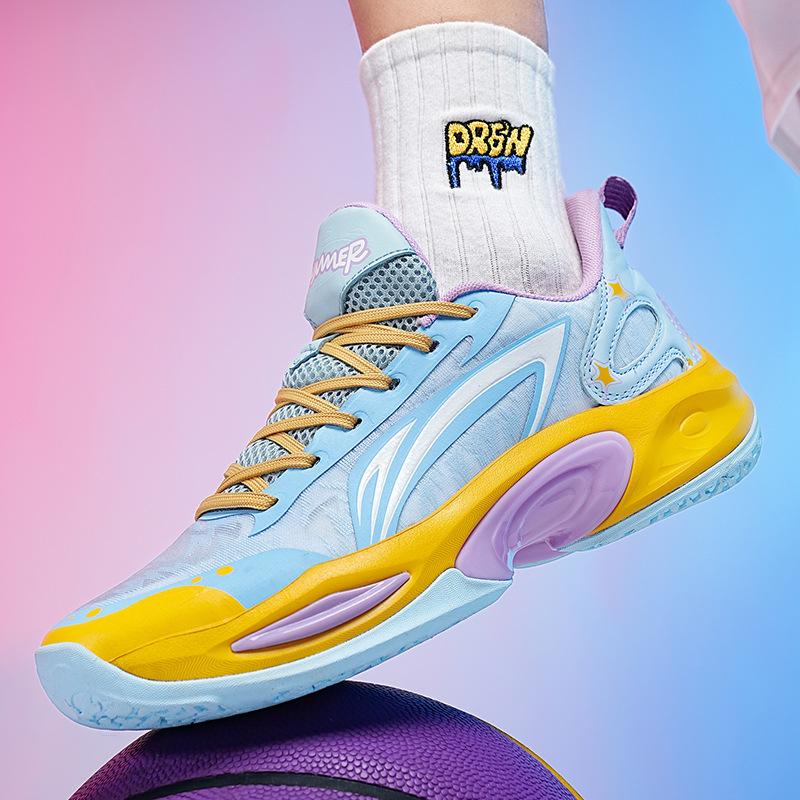 Practical Basketball Shoes Men's Flash 10 Sonic 12 Women's Non-slip City 12 Breathable Students Low-top Sneakers Ultra-light