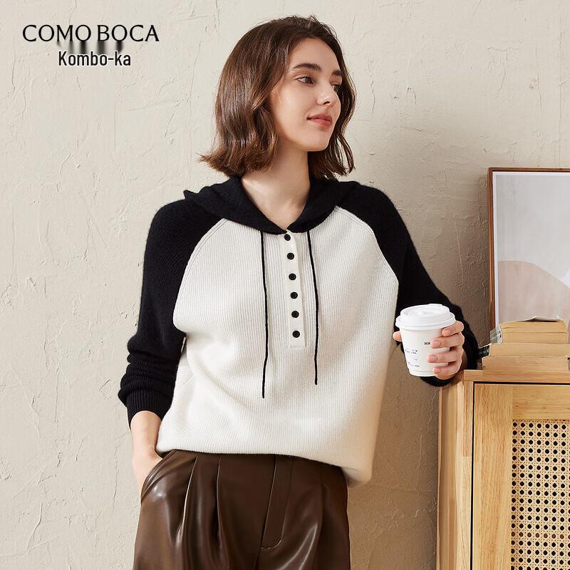 Komomboka Women's Hooded Pure Cashmere Sweater