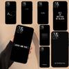 Einfache minimalistische schwarze Zitat-Handyhülle für iPhone 16 15 13 11 12 14 Pro Max 13 mini XR 15 16 Plus 16e Schutzhülle