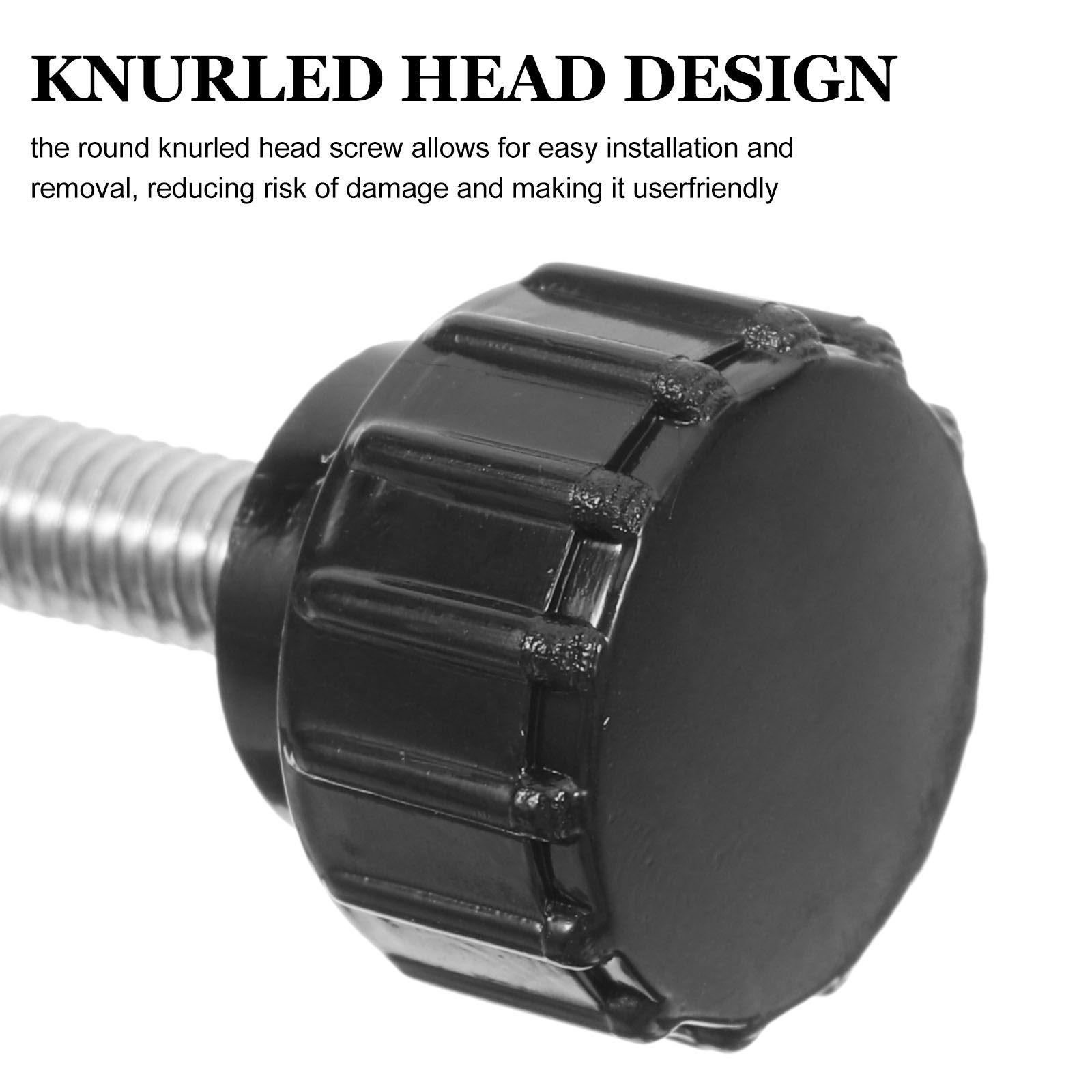 

10Pcs Knurled Handle Stainless Steel Screws Thumb Screws for Monitor Mounting Machinery M4x10mm Thumb Screw Threaded Knob 2X1.4X1.4CM