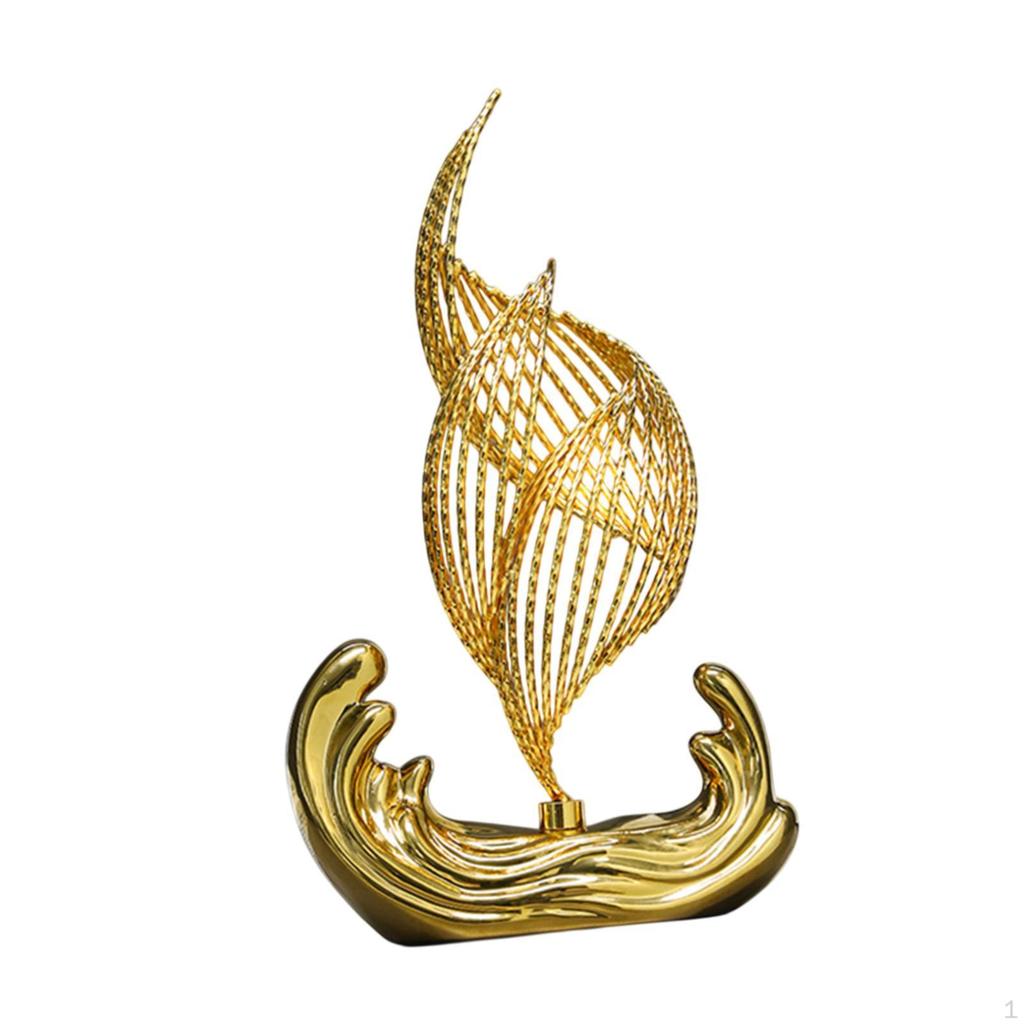 Ceramic Statue Figurine Artwork Birthday Gift Decoration Iron Sculpture Ornament for Bookshelf Table