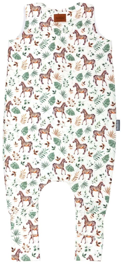 Double-sided sleeping bag with feet for kids 3-4 years old - zebra wild