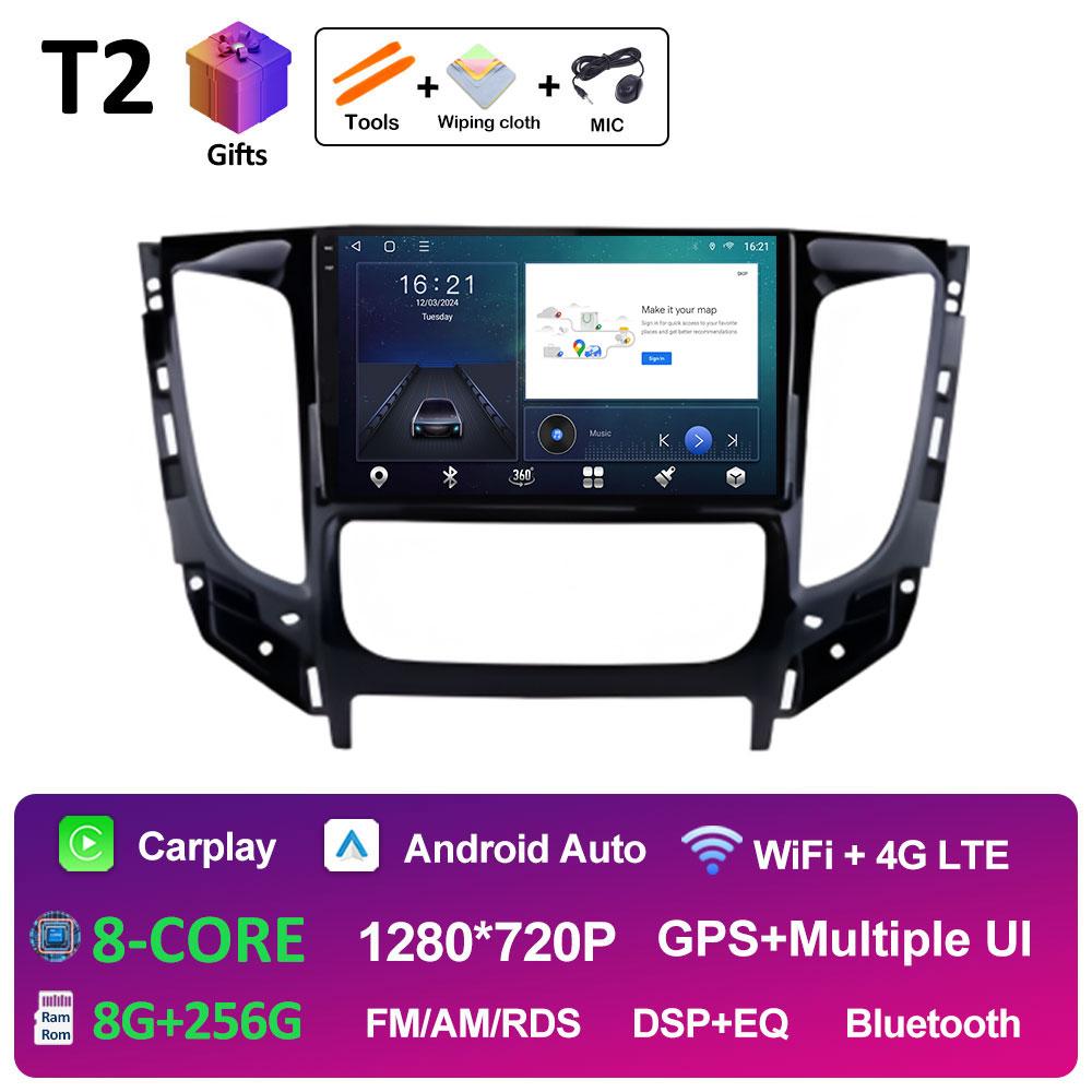 Car Multimedia Video Radio Player For Mitsubishi Pajero Sport 3 L200 5 Triton 3 2015 2016 2017 - 2019 Wireless Carplay Head Unit