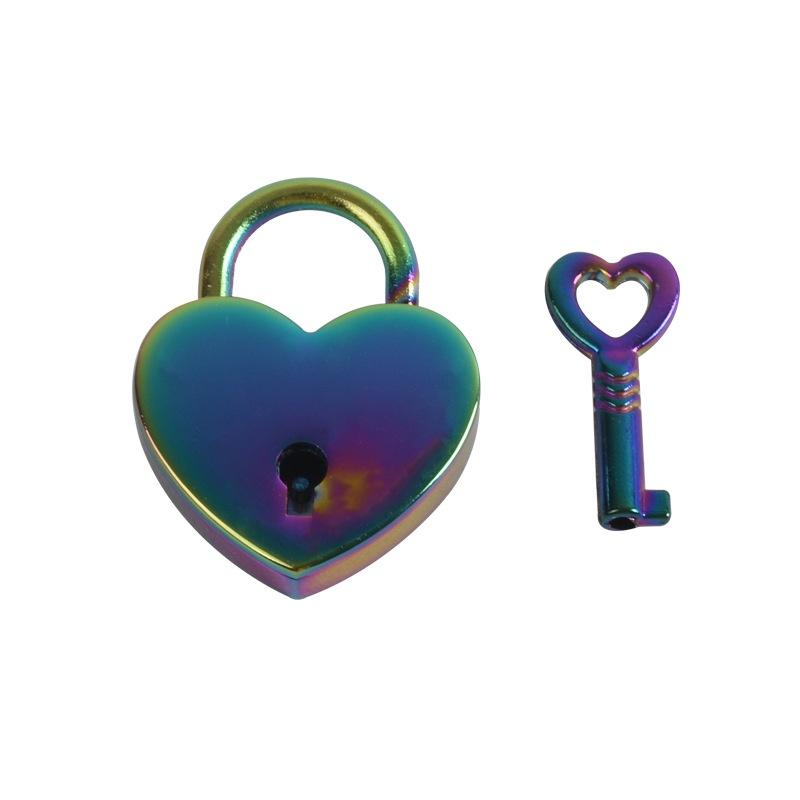 Antikes Vorhängeschloss in Herzform, Vintage-Schloss, rosa, romantisch, schöne Tagebuch-Vorhängeschlösser, Schlüsselschloss mit Schlüssel, Hochzeitsschmuck