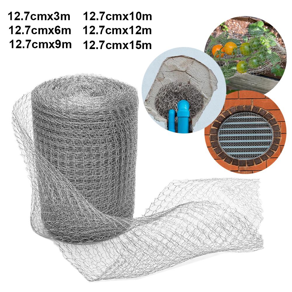3 metry - 15 metrů výplň ze síťoviny, zarážka mezer z nerezové oceli, snadné použití, flexibilní a elastická látka, hardware, DIY sada