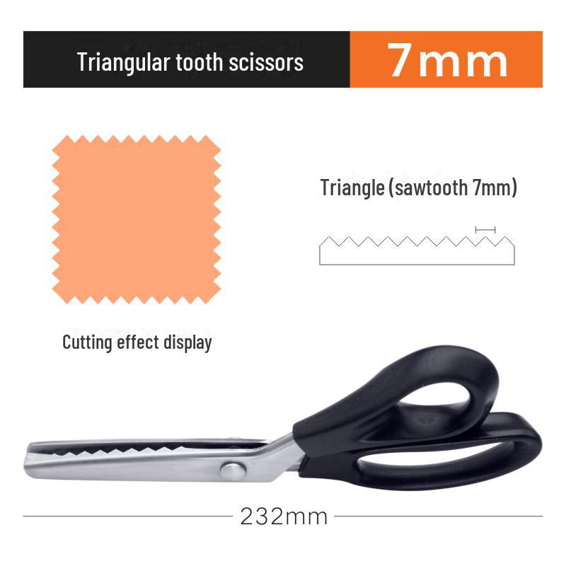 Gezackte Stoffspitze Schere aus Edelstahl mit Wellenschliff für Schneiderei