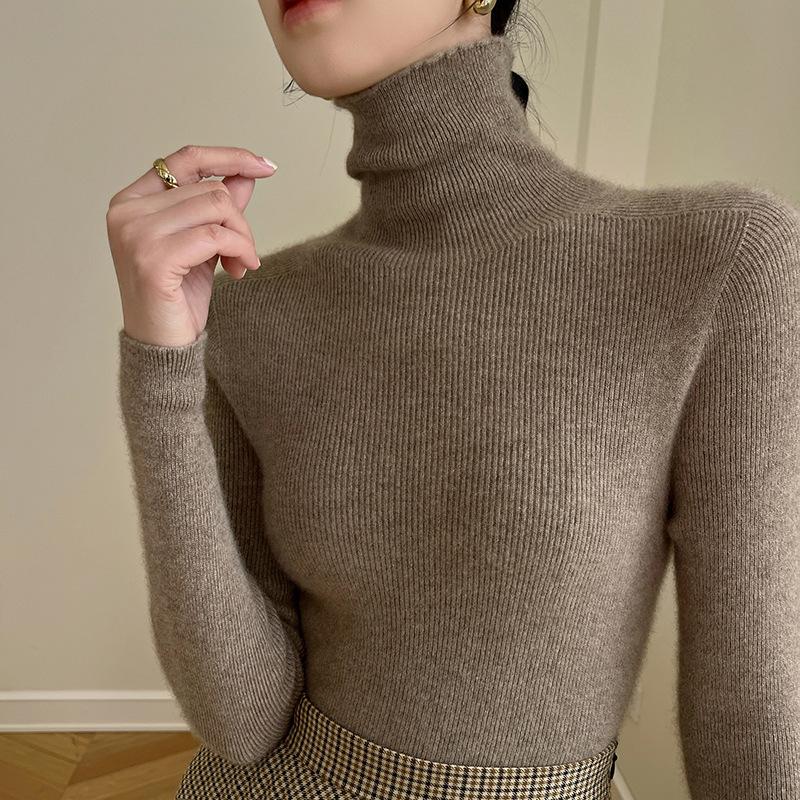 Little Goat Pure Cashmere Women's Slim-Fit Black Turtleneck Sweater