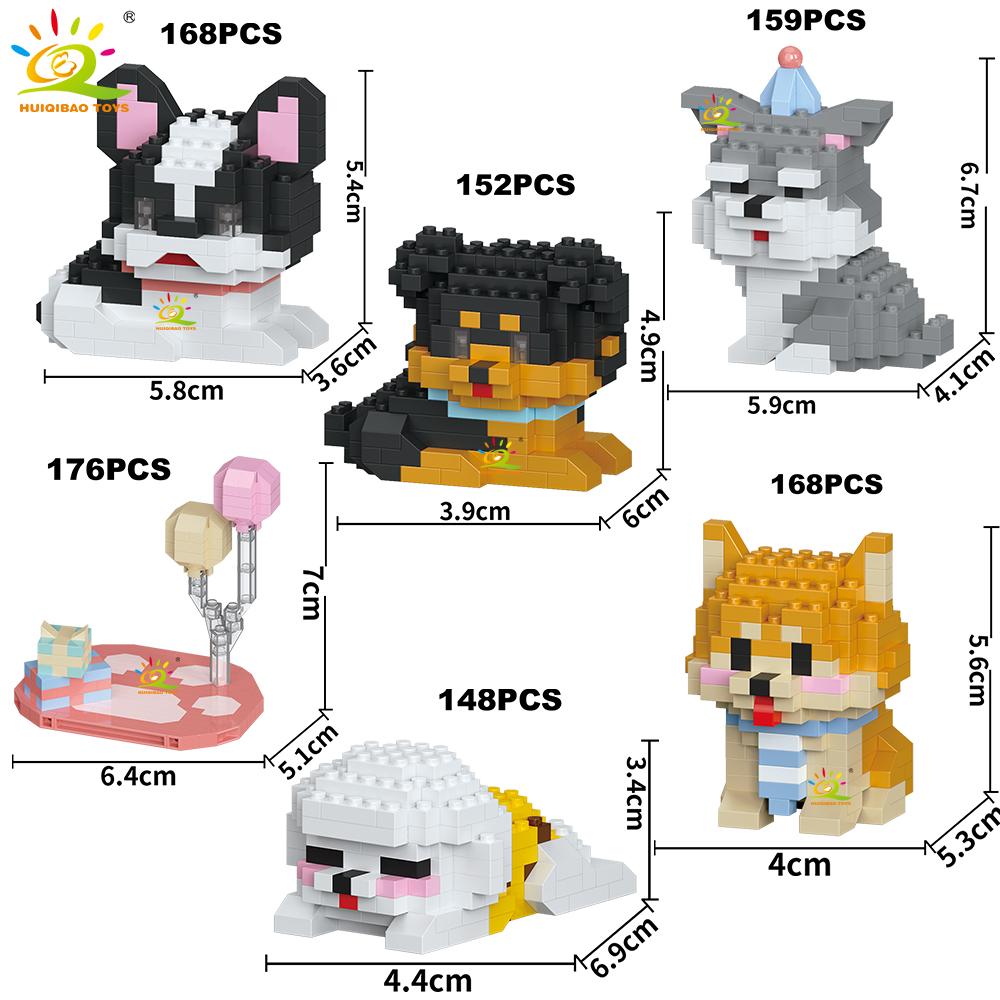 MOC Cute animal model Micro Building Block Panda Rabbit Bee Mini Diamond Model Brick Toy for Children Desk Decor.