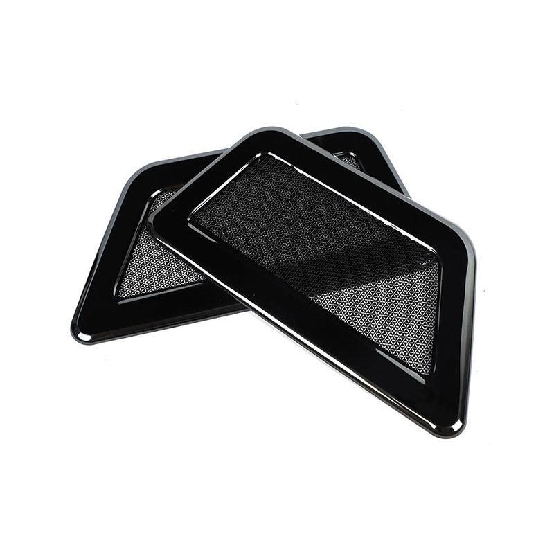 2pcs Car Rear Air Vent Conditioner Outlet Dust Cover Trim For BMW IX 40 50 M60 2024 Black Stainless Steel