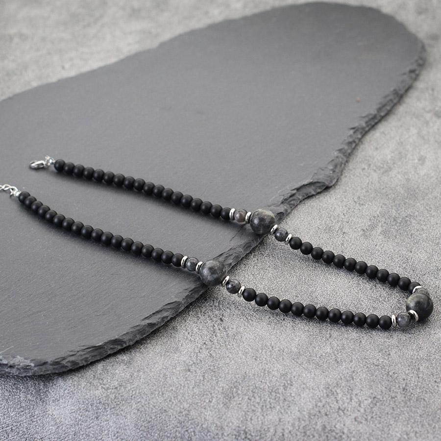Fashion Men Necklace Natural Stone 19 Inches Short Choker Collar Perfect Gifts For Him Lucky Amulet Colar Casual Accessories