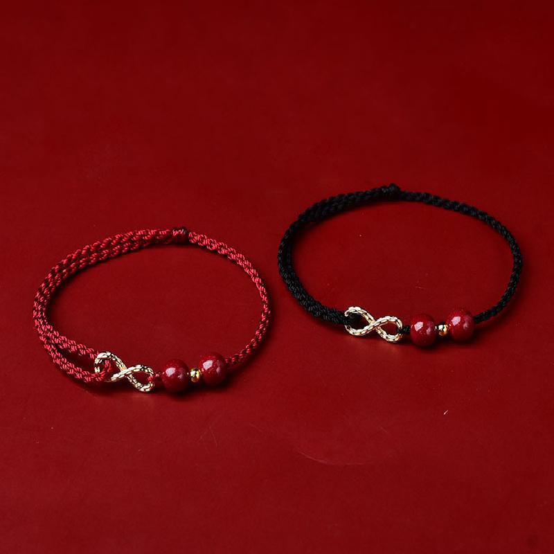 Infinite Lucky Red Rope Beaded Bracelet For Women Men Bring Good Luck Couples Bracelet Set Charm Party Jewelry Gift