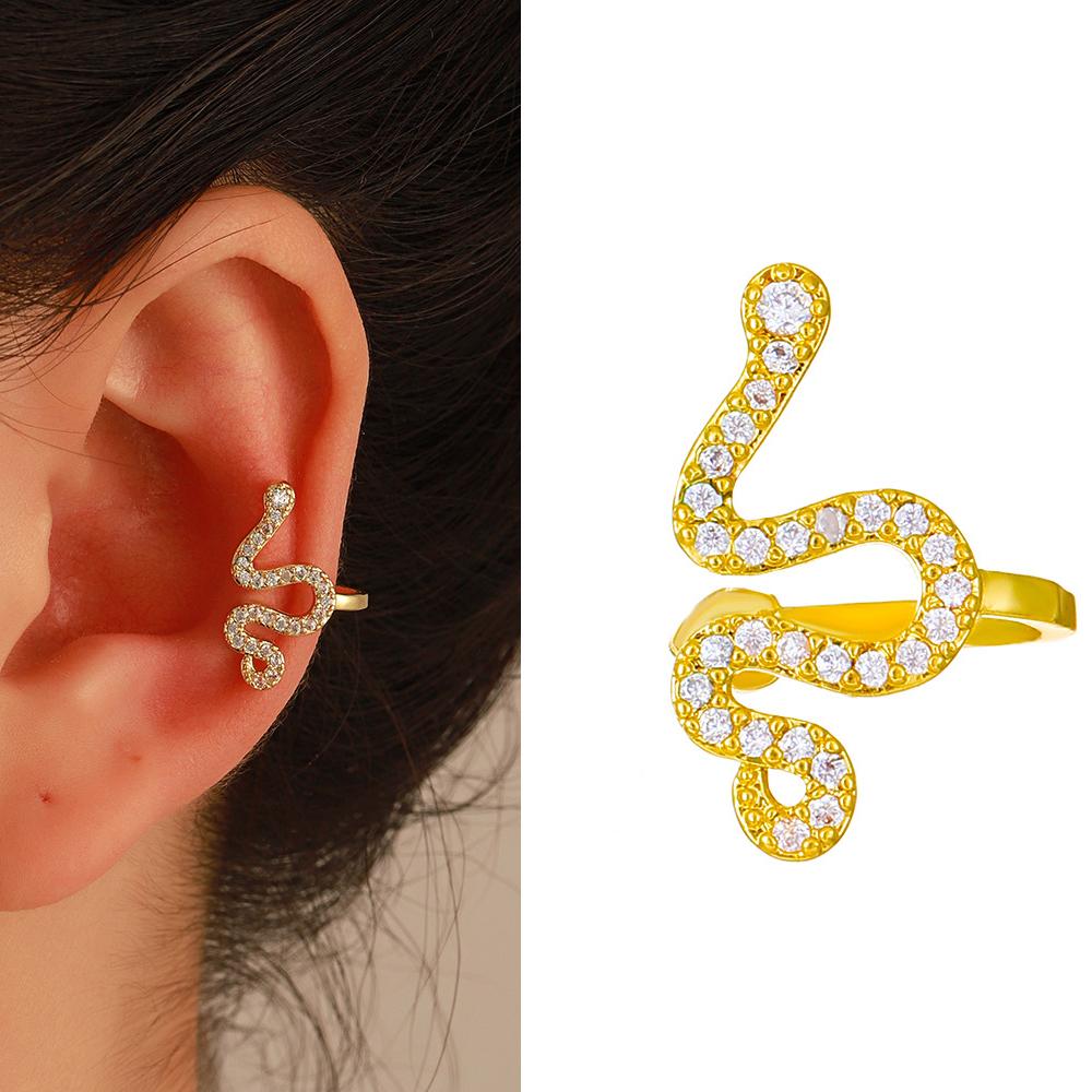 High Quality Silver Color Clip Earrings Jewelry Simple Lines Snake Earrings For Women Girl Gift Brincos Pendientes De Prata
