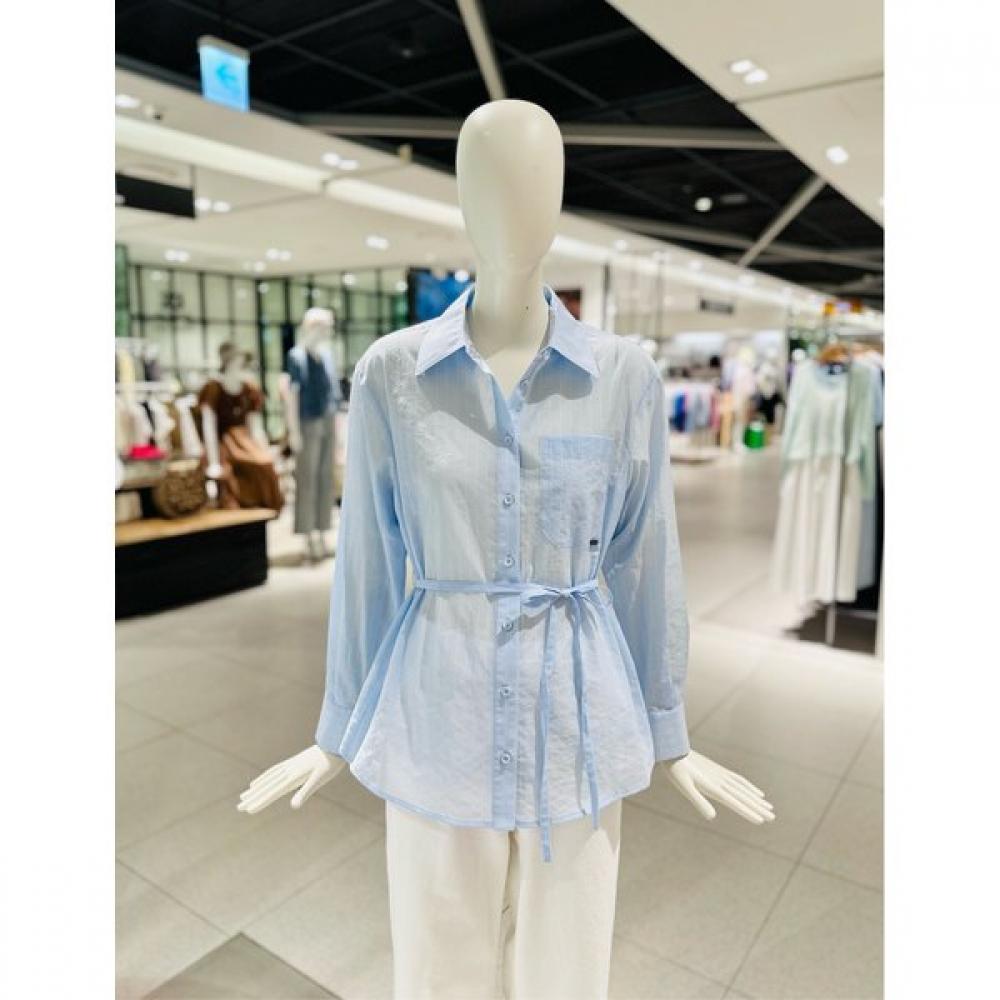 Cc Collect. Loose Fit Belted Blue Shirt C262msc131 Blue/55