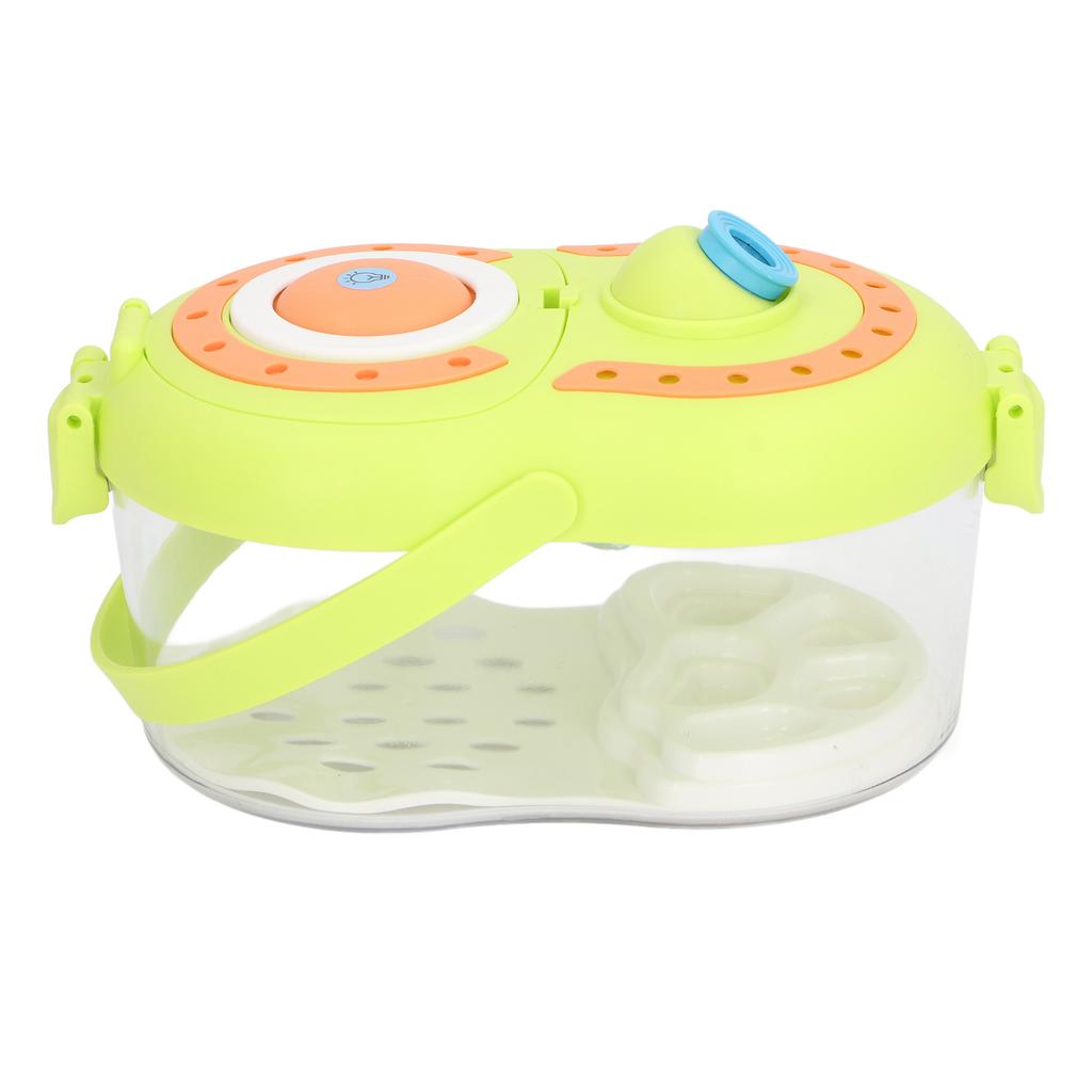 Käferbeobachtungsbox Atmungsaktiv Tragbar Käferfängerkäfig mit Lupe LED-Licht für Kinder