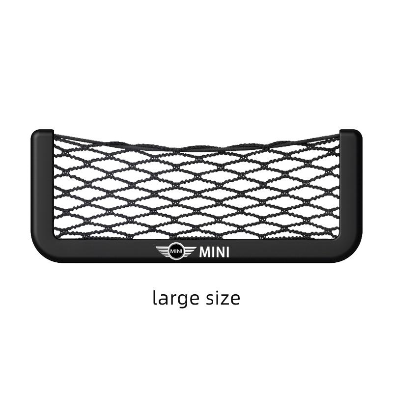 

Car Mesh Storage Bag Magic Sticker Fixed Interior Organizer Pocket For Mini Cooper JCW Works R56 R50 F54 F55 F56 F57 F60 R52 R53