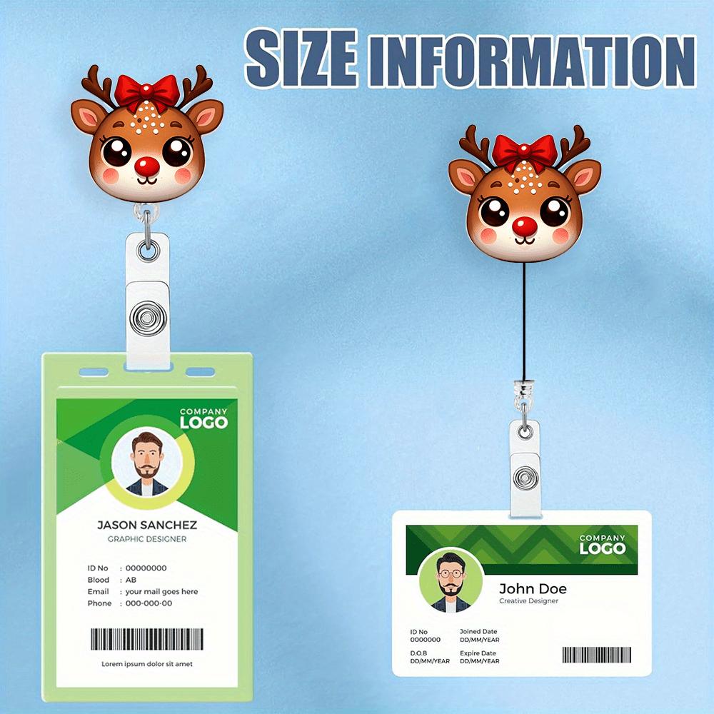Fashionable winter badge scroll, a shiny extendable accessory for office nurses and doctors.