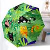 1pc Cat Jungle Fashionable Automatic Opening/Closing Folding Umbrella with 8 Bones, Windproof Portable, Daily Use069