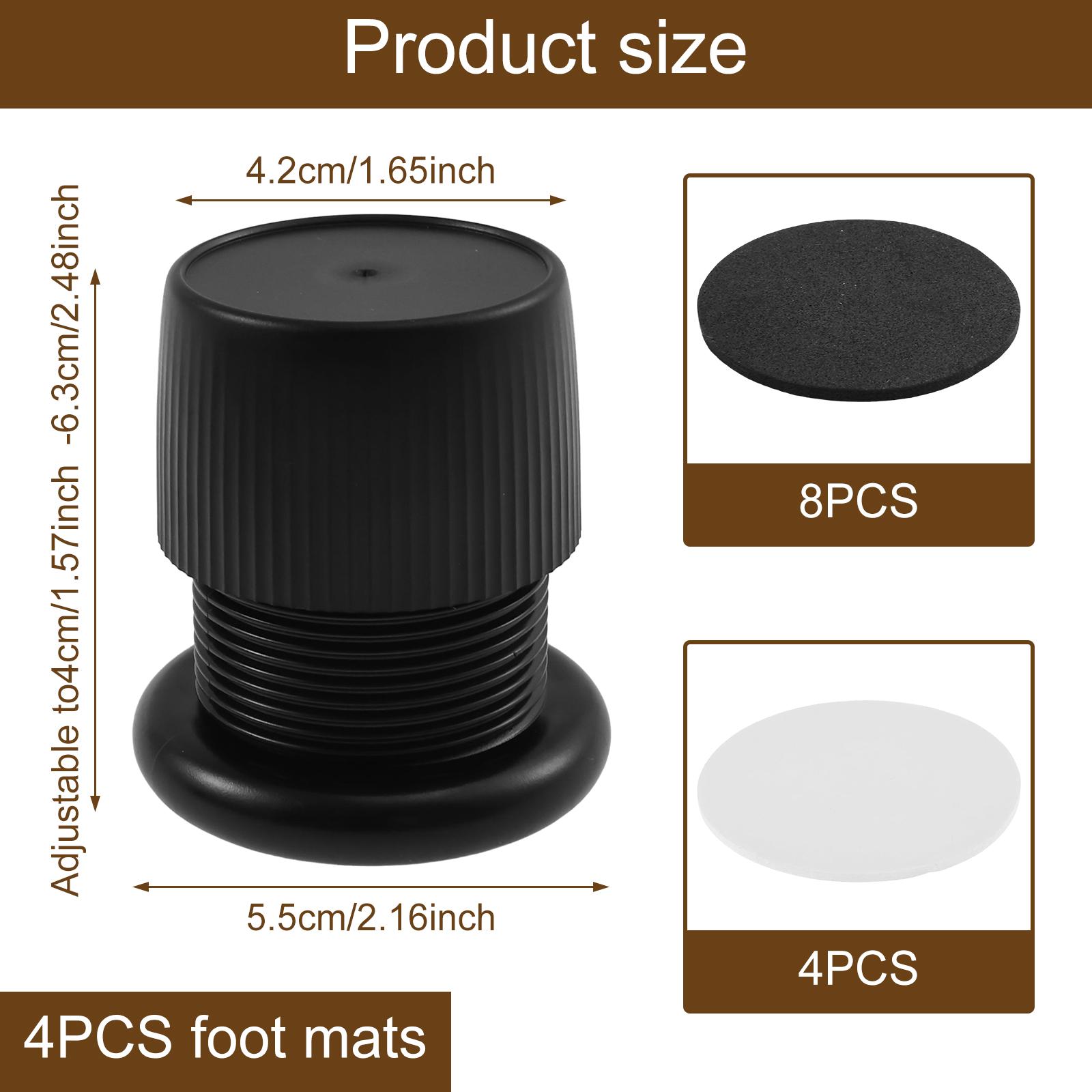 

4 Pcs Furniture Riser ABS Anti Slip Sofa Desk Leg Riser 40-63MM Height Adjustable Bed Riser Telescopic Furniture Stand Support