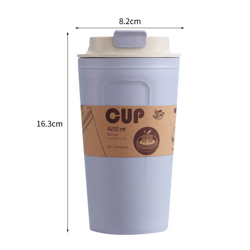 Bamboo Fiber Leak-Proof Tumbler: Portable Student Sports & Coffee Water Bottle