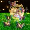 1pc 10/20 LED Blue Purple Butterfly Fairy Lights Indoor Hanging Decorative Lamp Battery Powered For Home Party Festival Decor