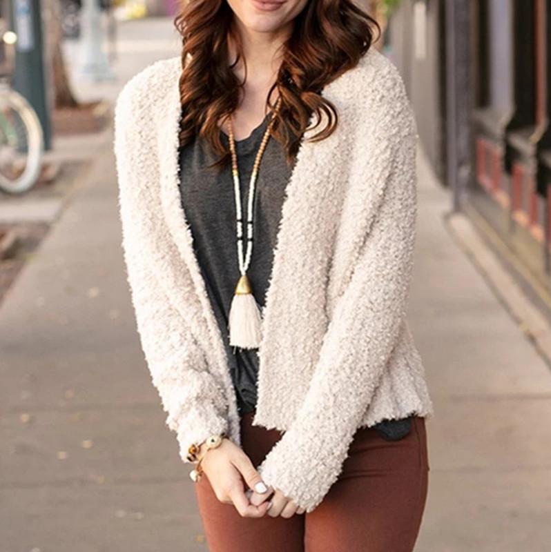 womens fluffy cardigans