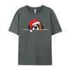St. Bernard Dog Christmas T-Shirts Manga T Shirt Graphic Men Tops Tees Santa Hat T-Shirts Christmas T-Shirt Cotton