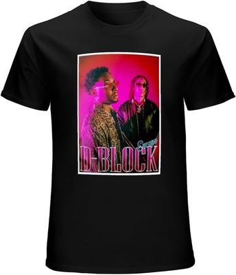 D Block Europe T-Shirt Herren Unisex Stil T-Shirt Tee Shirt Schwarz