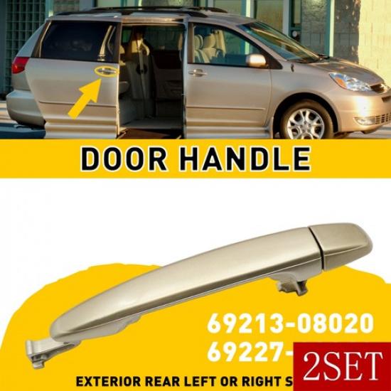 For 04-10 Toyota Sienna Desert 4Q2 Sand Mica Rear Outside Door Handle RH Or Left