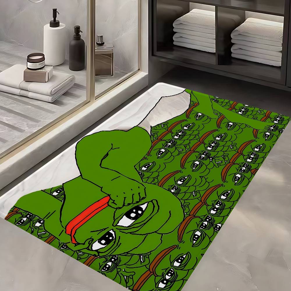 Internet Meme Sad Pepe The Frog Floor Mat INS Style Soft Bedroom Floor House Laundry Room Mat Anti-skid Household Carpets