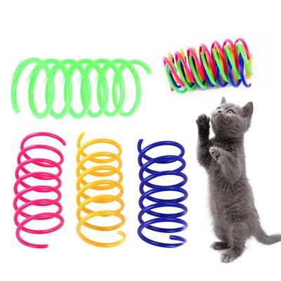 8/20 Pack for Cat Tube Spring Toy Interactive for Cat Toy for Indoor Cats Colorful Tube Plastic Coil for Kittens To Swa