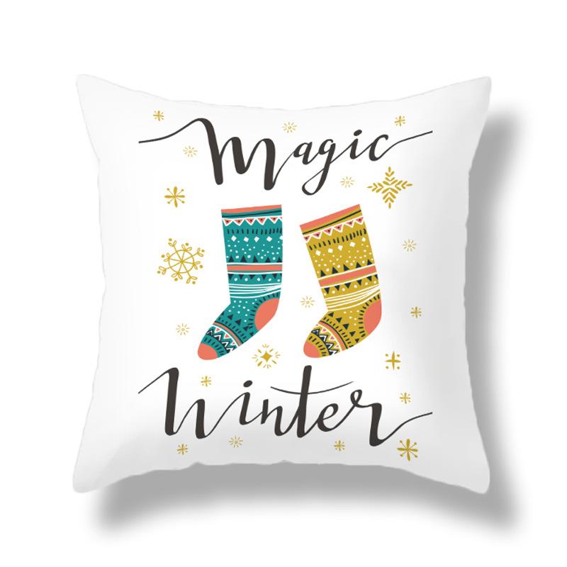 Christmas Pillowcases Homewares Nordic Christmas Cartoon Digital Print Pillowcases