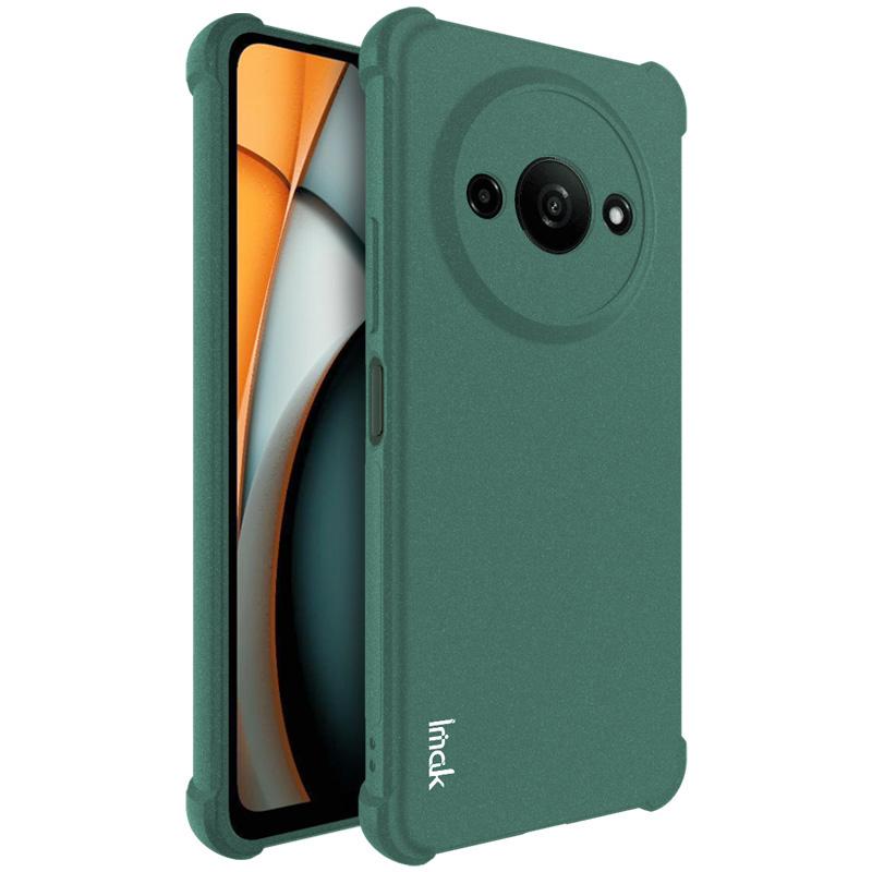 

IMAK For Xiaomi Redmi A3 4G/Poco C61 4G TPU Case Matte Phone Cover Airbag Corner Protection Green