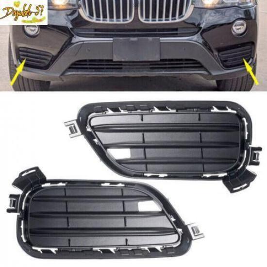 Подходит для BMW X3 F25 2015-2017 Пара Наружная решетка переднего бампера Закрытая накладка