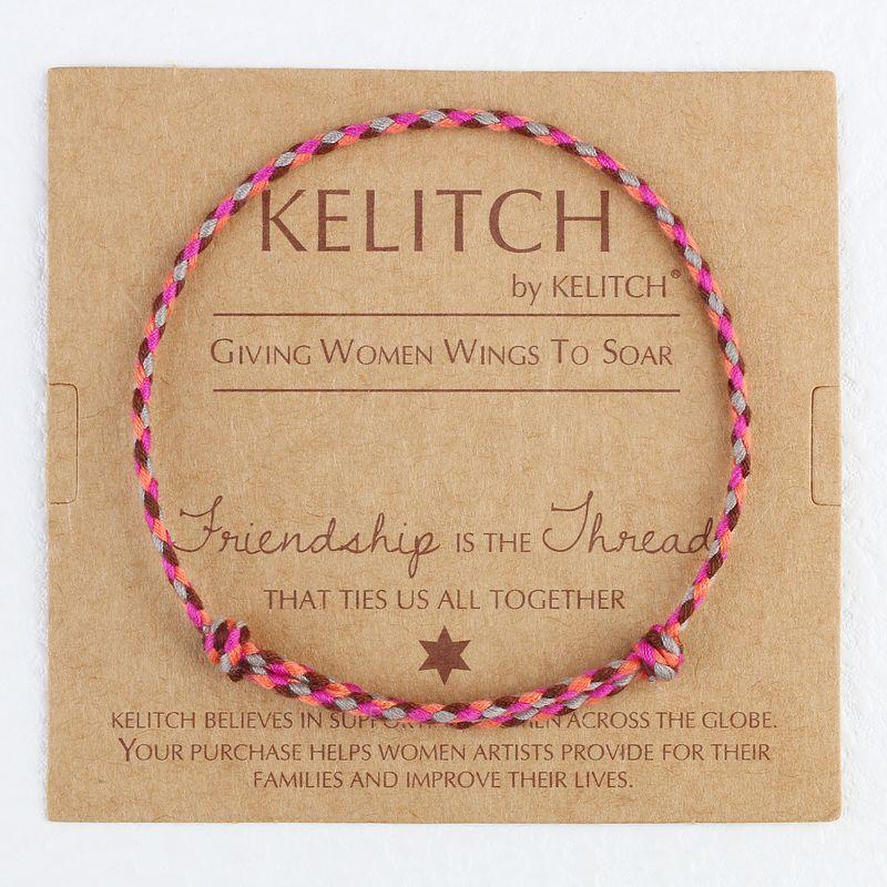 

Kelitch Молодежный Браслет-Сердце Розовый Оригинальный Нишевый Ретро Плетеный Веревочный Браслет Ins Счастливый Дофаминовый Парный Браслет 24cm y2k powder