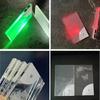 Pocket Sized LED Card Lamp Nameplate Light with Rainbow Effects for Business Professionals Transparent Name Tag Board