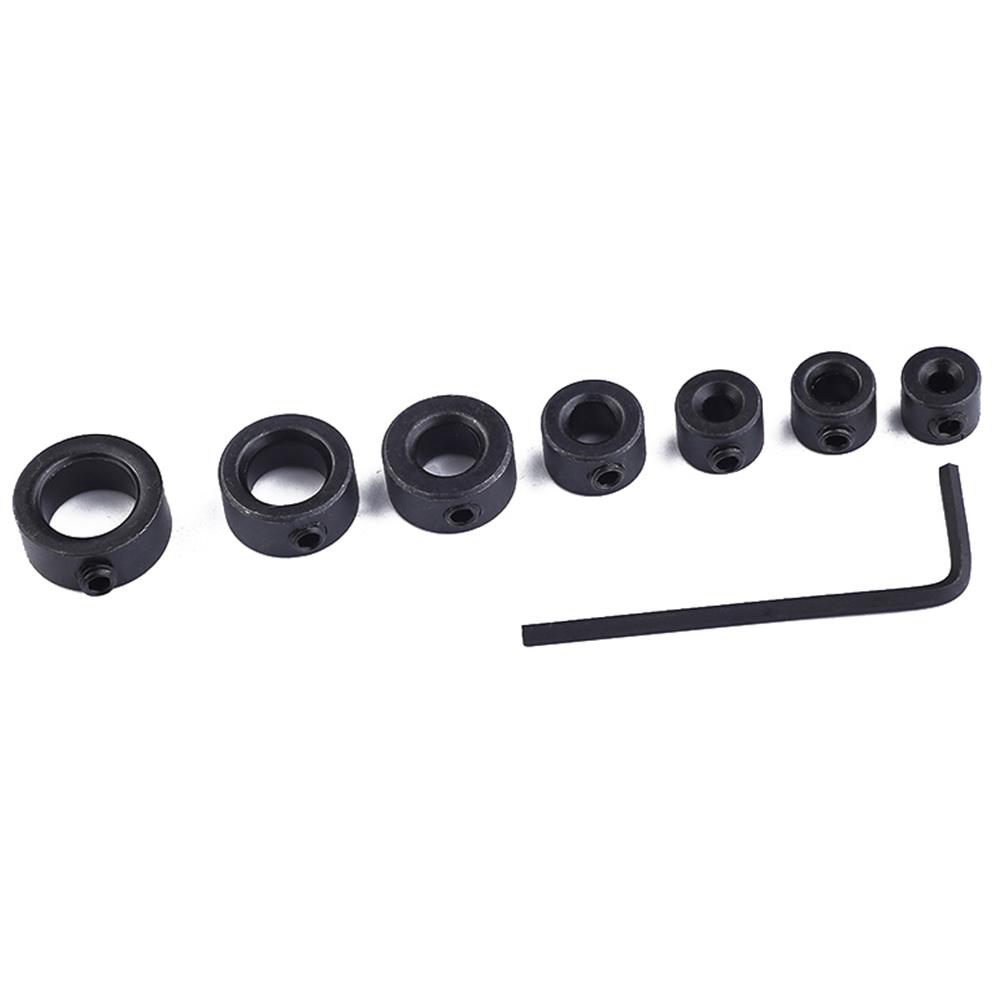 Drill Chuck 7Pcs Depth Stop Collar Ring Hex Wrench