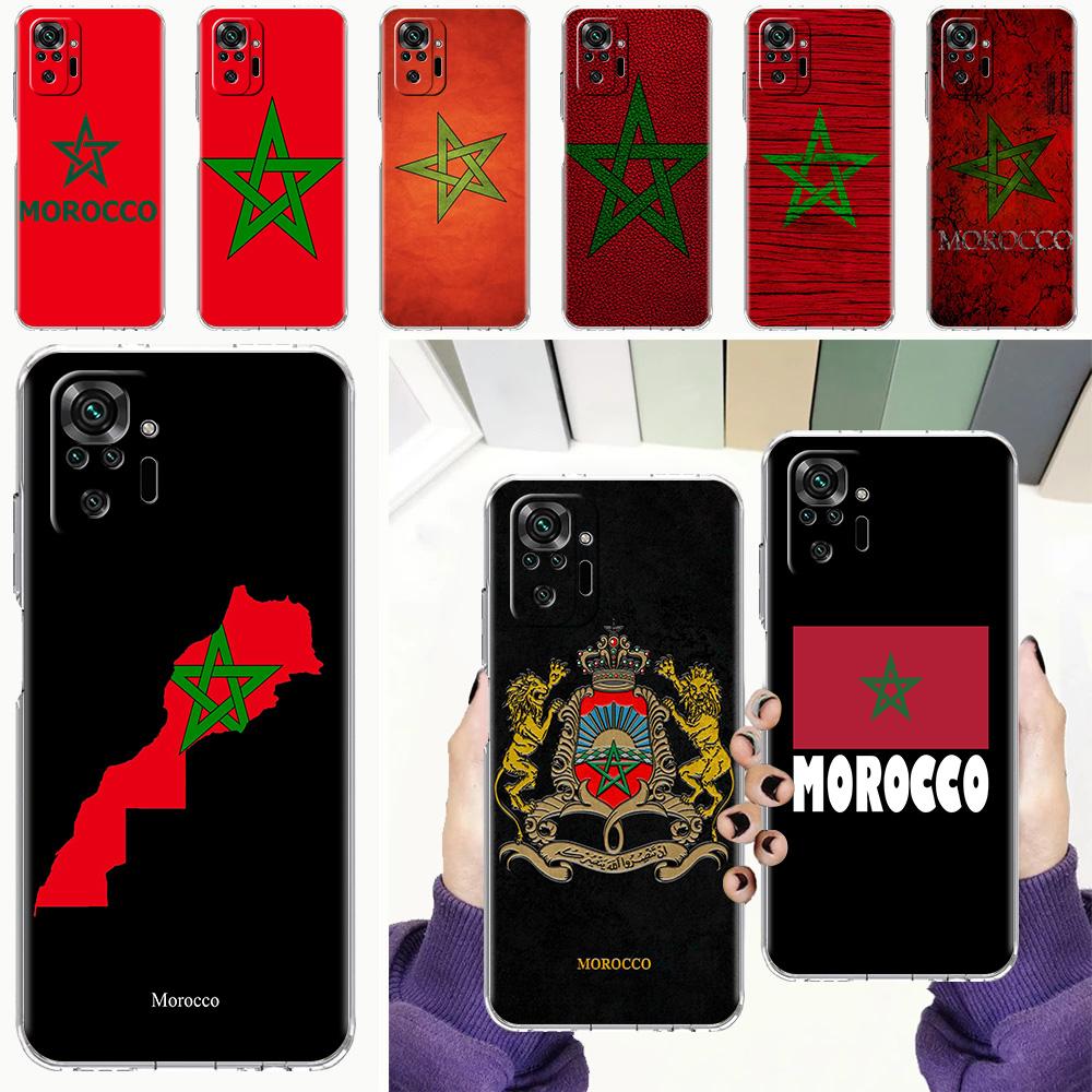 Phone Case For Xiaomi Redmi Note 15 14 5G 13 12 10 11 Pro Plus 4G 14C 13C 12C Soft TPU Cover Morocco Flag Soccer