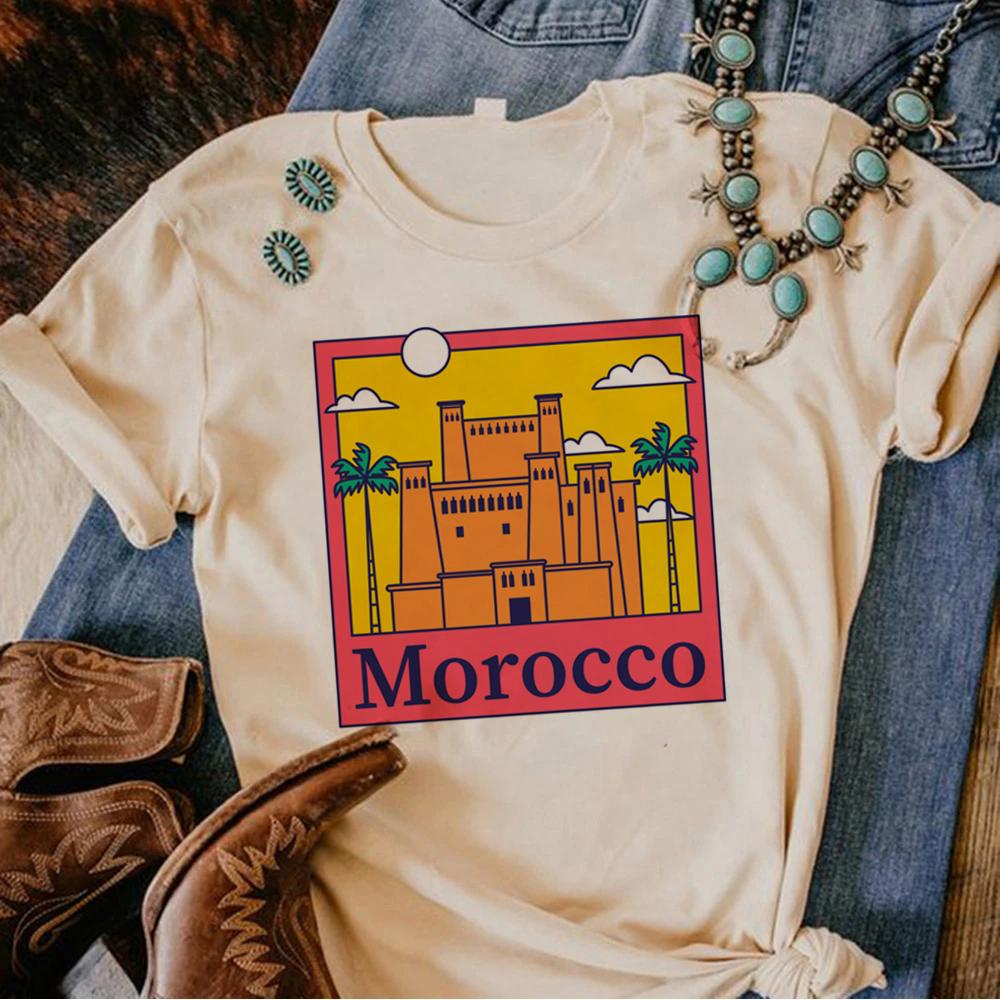 

Maroc Morocco Tee Women funny summer streetwear t shirt female y2k designer clothes S