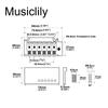 Musiclily 10.5mm String Pitch Short Block Two-Point Support Tremolo Bridge Unit for Squier Strat Guitars, Gold