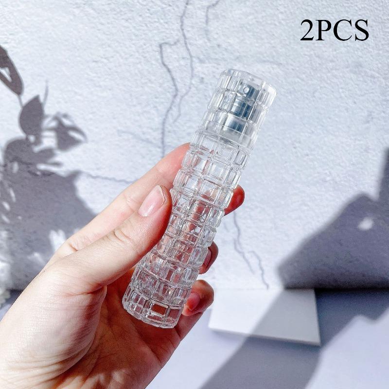 2PCS 30ml Glass Cylindrical Portioning Bottles - Portable Travel Perfume Bottles Containers for Toiletries and Cosmetics 2pcs