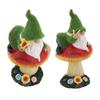 Gardon Mushroom Light Statue Resin Lifelike Unique Warm Light Garden Gnome Mushroom Sculptures for Outdoor Decoration
